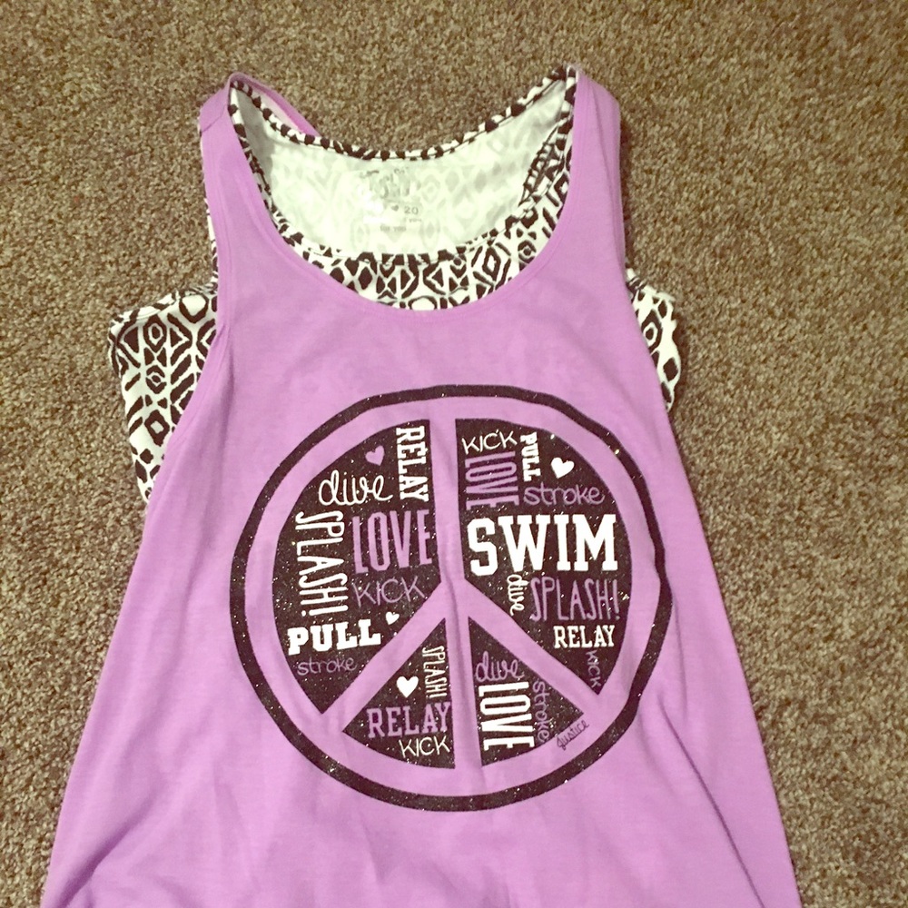 Justice racer back tank
